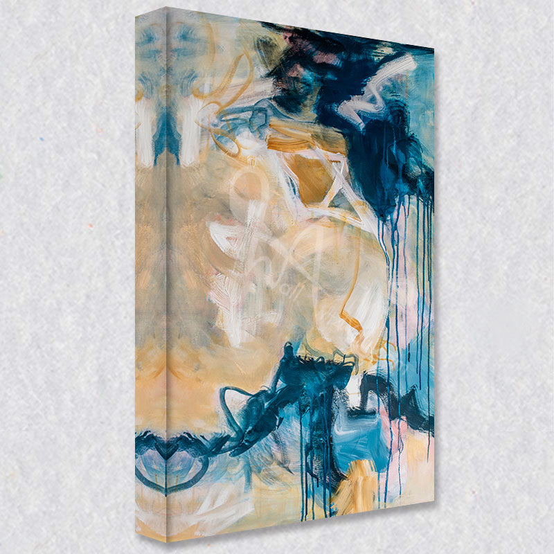 "Just Breathe" comes as a gallery wrapped canvas print with a rich 1.5 inch thick wood frame. We use a moisture resistant poly-cotton canvas that will not sag and high quality inks that will last over 100 years.