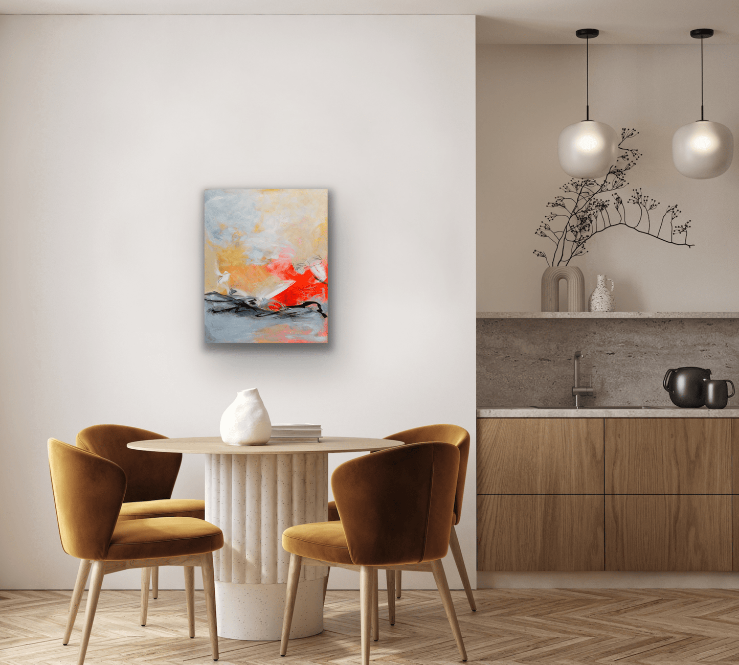 "Light Within" original artwork has a vibrant color palette.