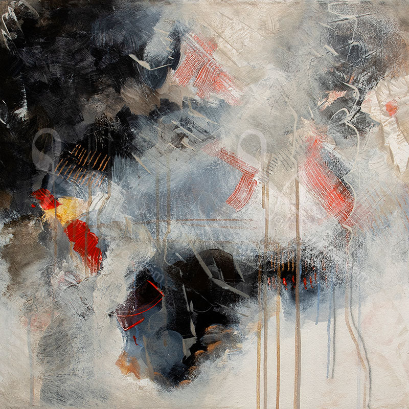 "Rebirth" wall art was created by Connie O'Connor.