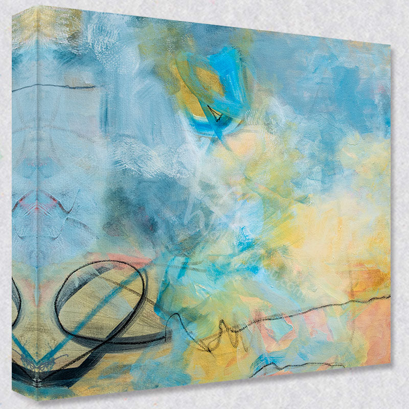 "Soften the Edge" comes as a gallery wrapped canvas print with a rich 1.5 inch thick wood frame. We use a moisture resistant poly-cotton canvas that will not sag and high quality inks that will last over 100 years.