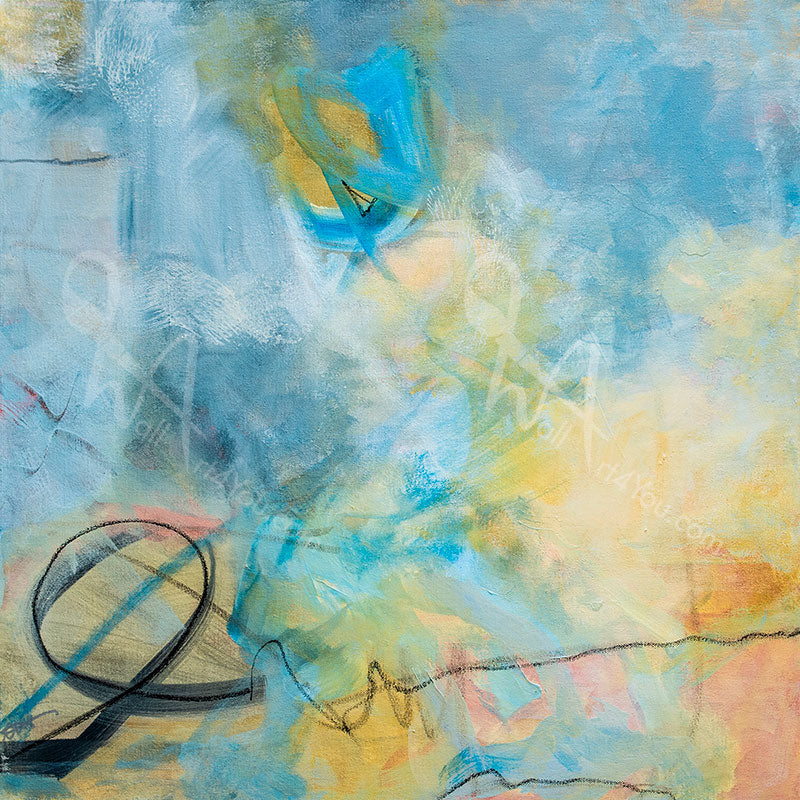"Soften the Edge" original abstract painting was created by Connie O'Connor.