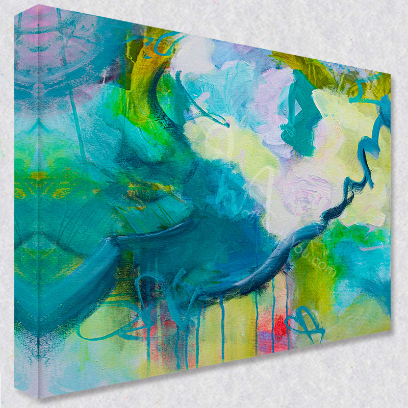 "Tender" comes as a gallery wrapped canvas print with a rich 1.5 inch thick wood frame. We use a moisture resistant poly-cotton canvas that will not sag and high quality inks that will last over 100 years.
