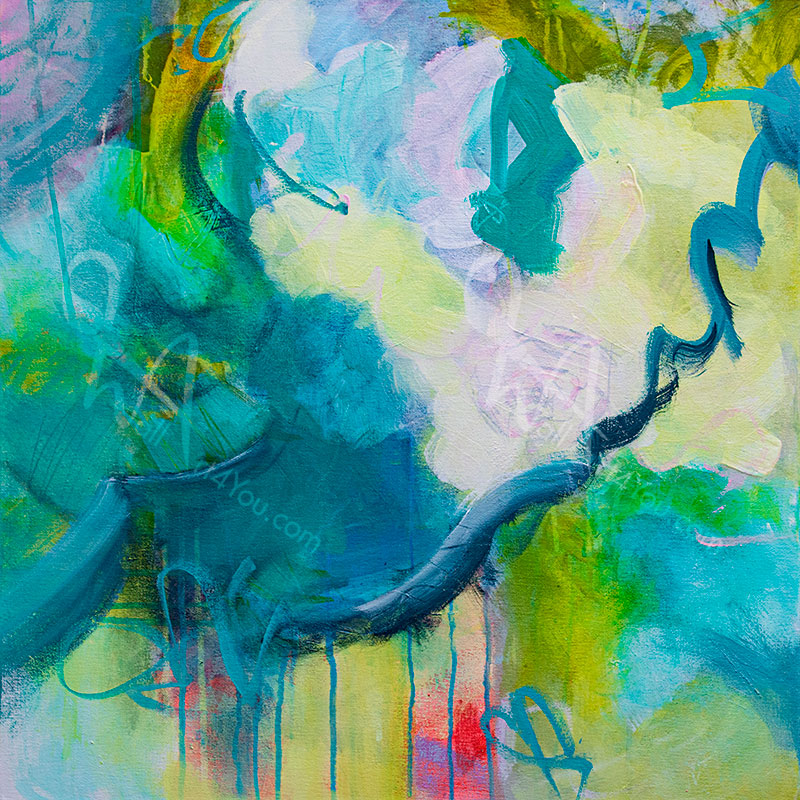 "Tender" original abstract painting was created by Connie O'Connor.