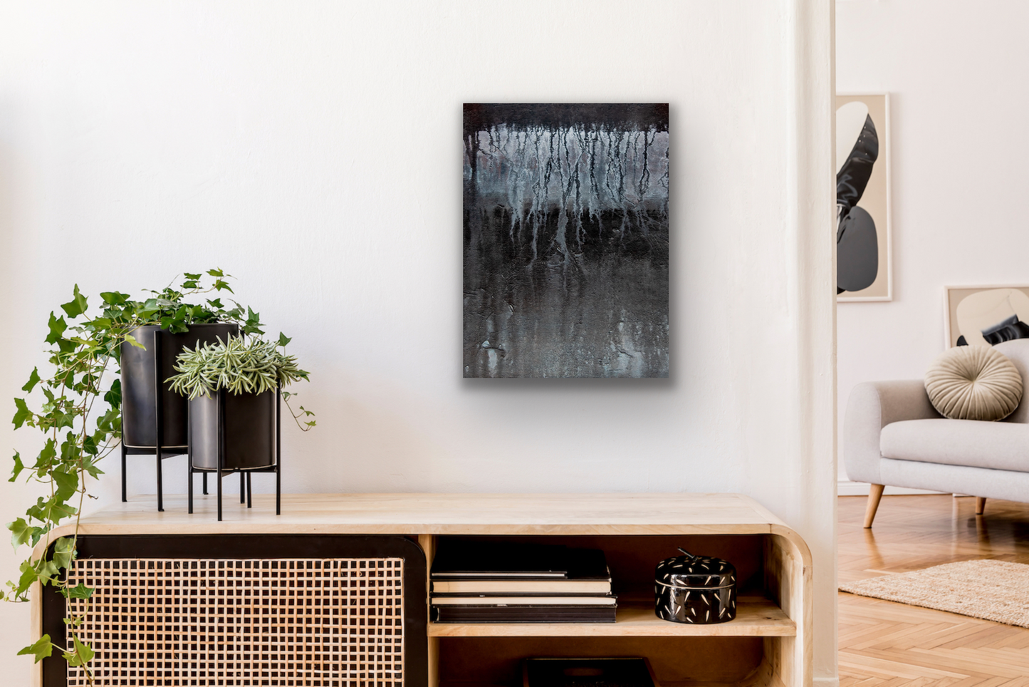 Depth is an abstract acrylic on canvas painting. This stunning work of art is for a discerning art collector.
