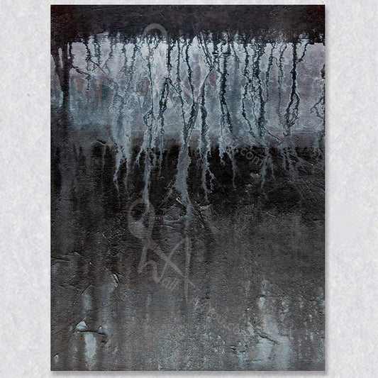 Depth is an black and white abstract art work by Canadian artist Colette Tan.