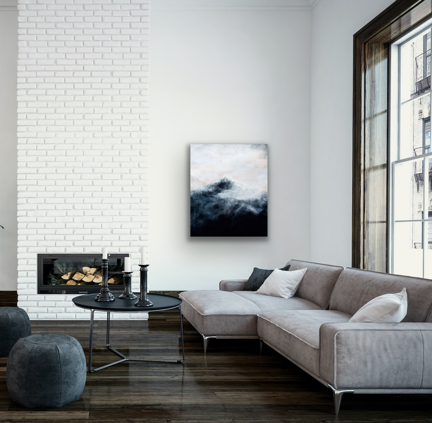 This abstract work of art canvas print will look attractive in your living room, dining room, hallway or even a bedroom. It would look impressive on a wall behind your desk when you are doping Zoom calls.