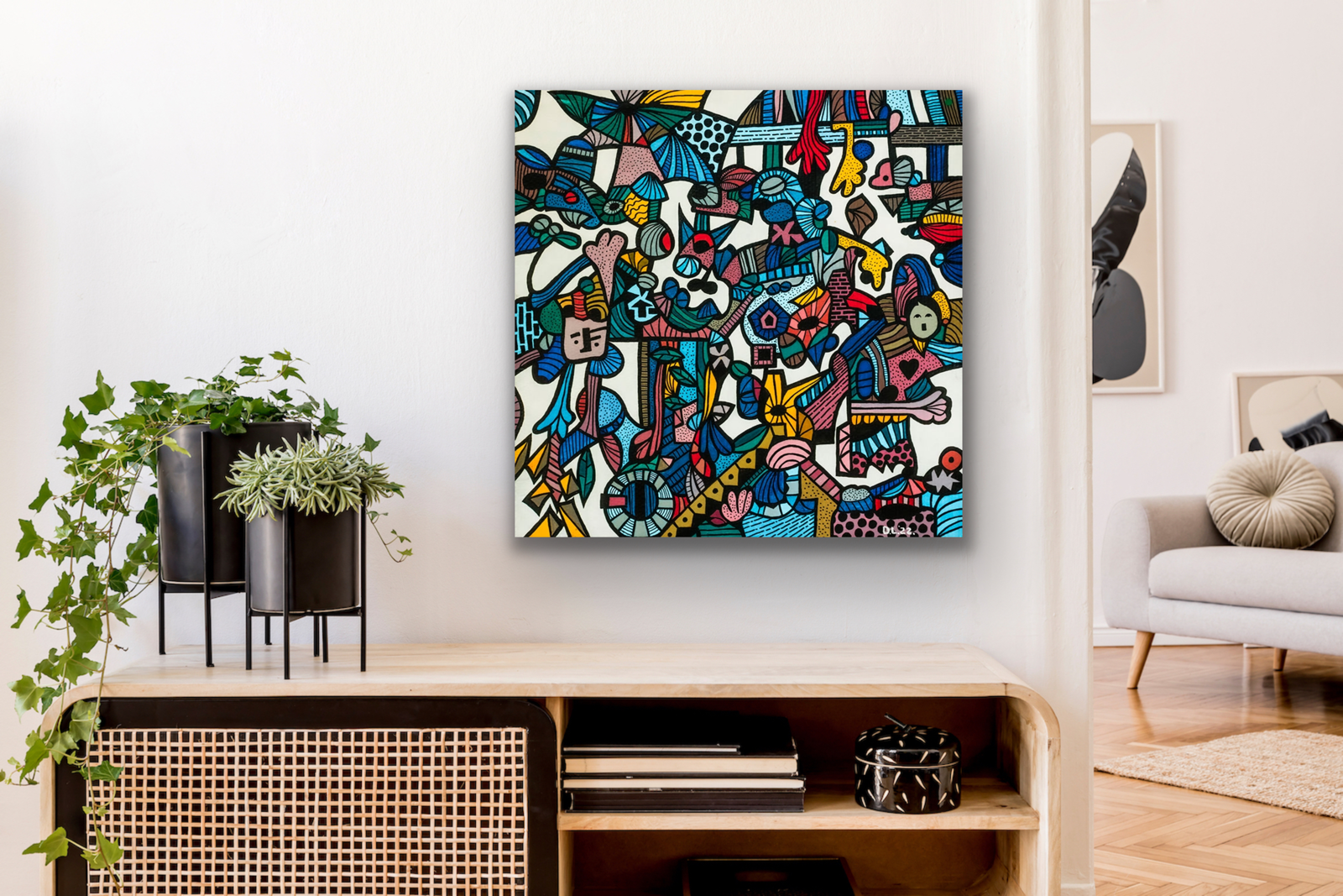 "Mr Hattle" art work will look great in your home or office.