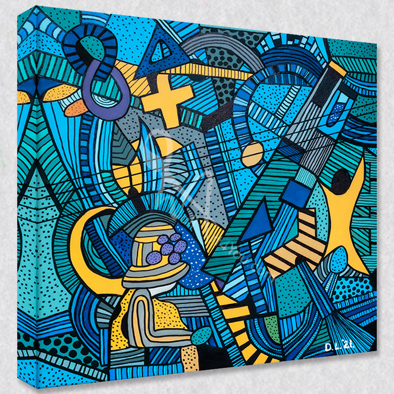 "Her Majesty" comes as a gallery wrapped canvas print with a rich 1.5 inch thick wood frame. We use a moisture resistant poly-cotton canvas that will not sag and high quality inks that will last over 100 years.