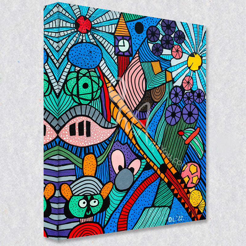 "Little Ben" comes as a gallery wrapped canvas print with a rich 1.5 inch thick wood frame. We use a moisture resistant poly-cotton canvas that will not sag and high quality inks that will last over 100 years.