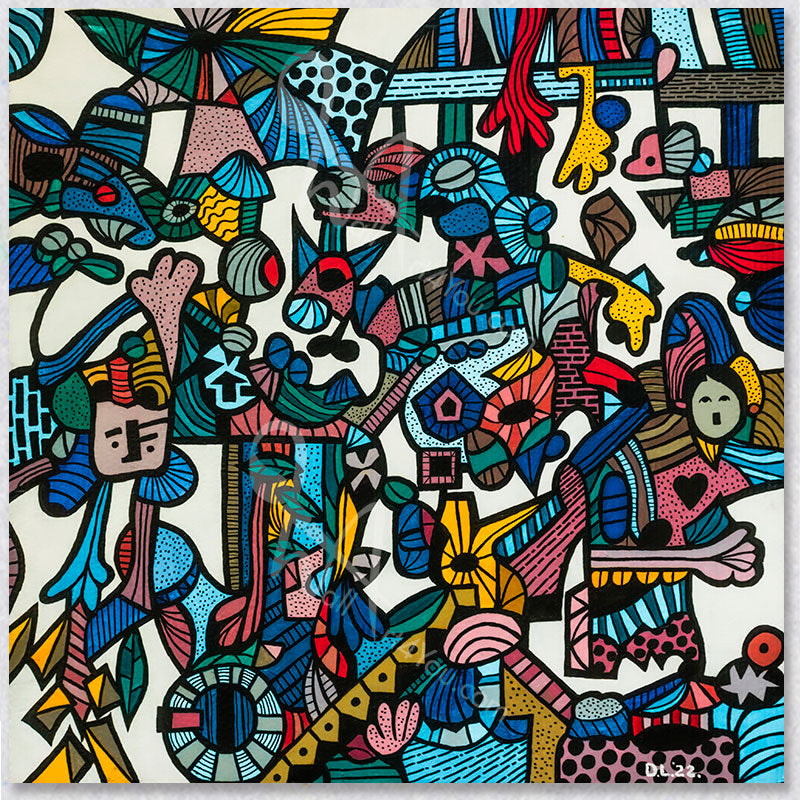 "Mr. Hattle" wall art was created by David Laird.