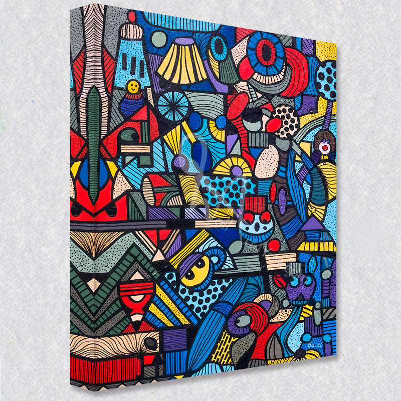 "Mrs. Light House" comes as a gallery wrapped canvas print with a rich 1.5 inch thick wood frame. We use a moisture resistant poly-cotton canvas that will not sag and high quality inks that will last over 100 years.