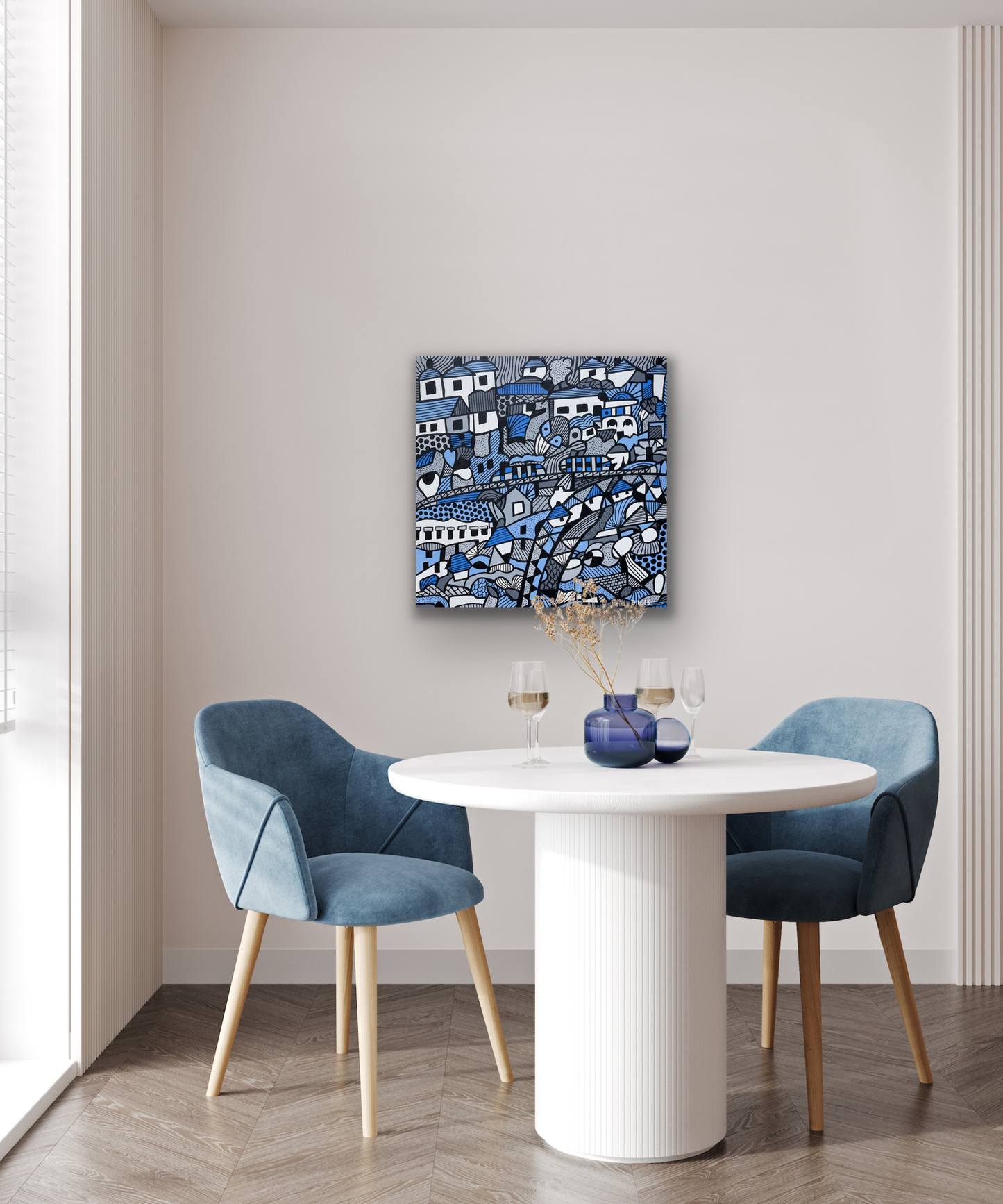 This work of art comes in five different print sizes.