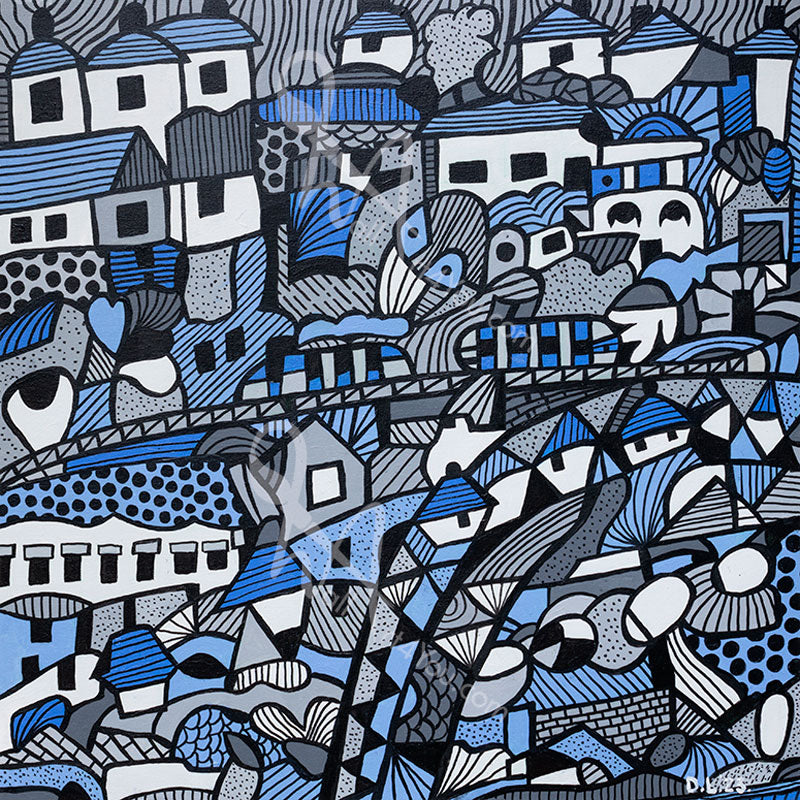 "oh Porti" Portugal wall art was created by David Laird.