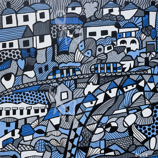 "oh Porti" Portugal wall art was created by David Laird.