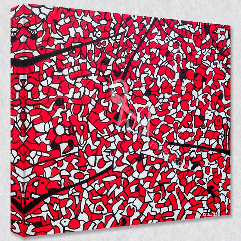 "Well Read" comes as a gallery wrapped canvas print with a rich 1.5 inch thick wood frame. We use a moisture resistant poly-cotton canvas that will not sag and high quality inks that will last over 100 years.