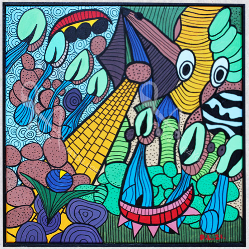 "Yellow Brick Load" wall art was created by David Laird.