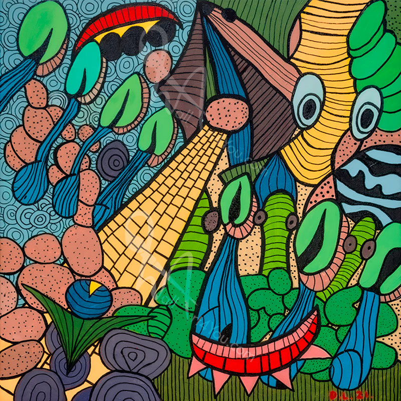 "Yellow Brick Load" wall art was created by David Laird.