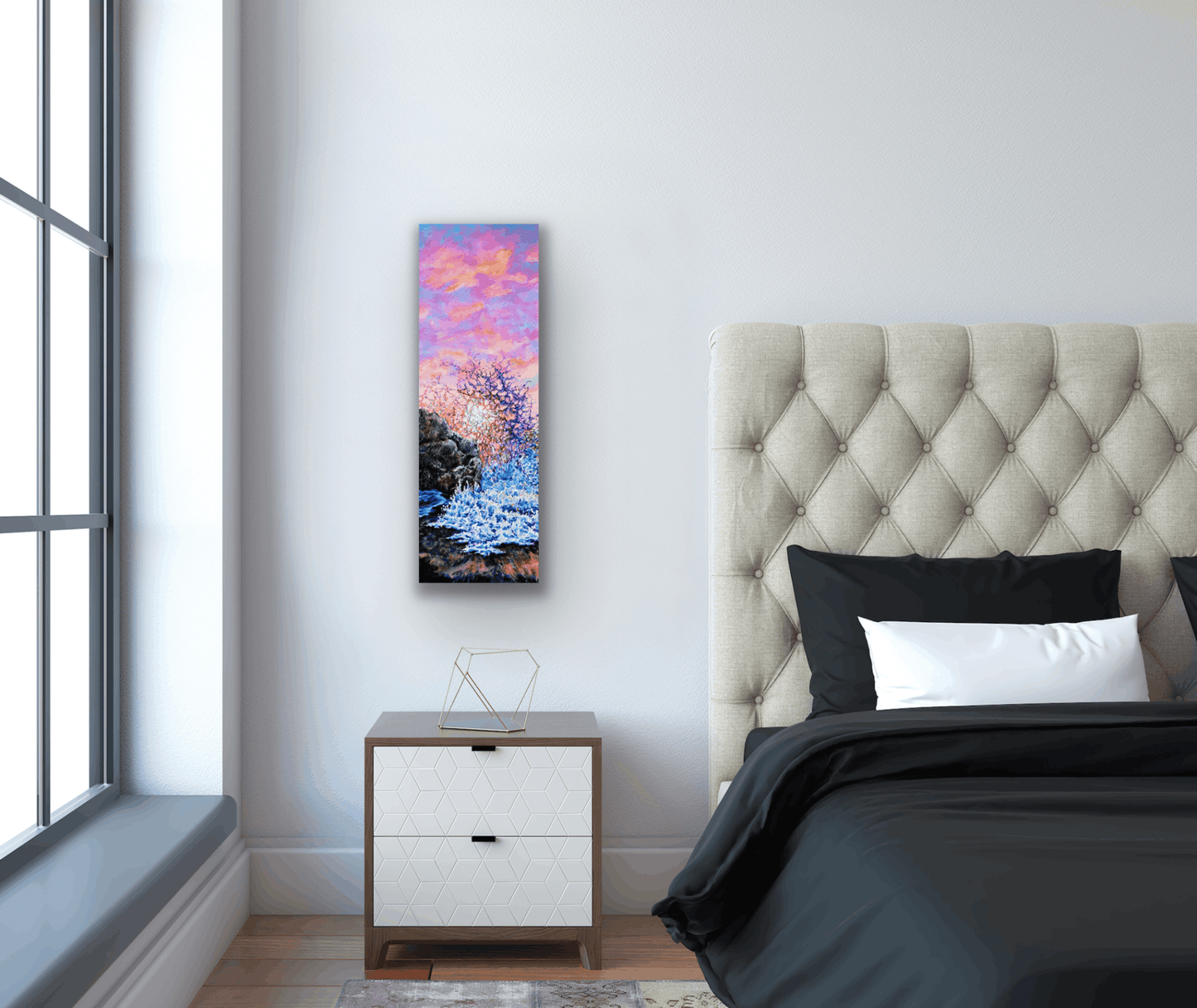 This original painting will look great in your bedroom.