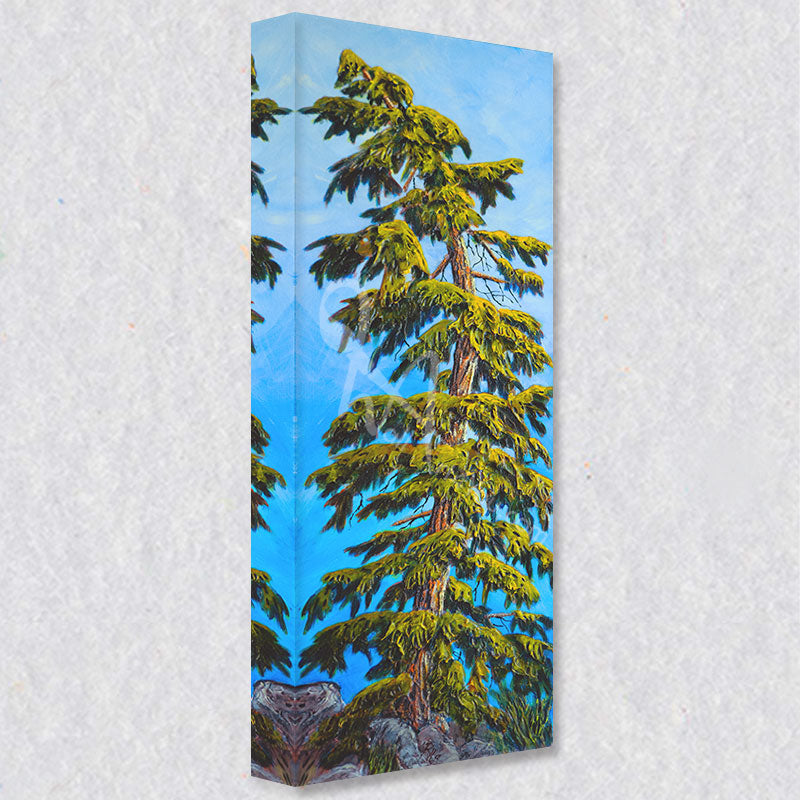 "Blown Glass" comes as a gallery wrapped canvas print with a rich 1.5 inch thick wood frame. We use a moisture resistant poly-cotton canvas that will not sag and high quality inks that will last over 100 years.