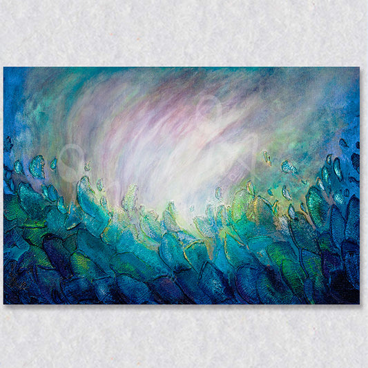 "Turbulence" abstract painting was created by Tiffany Reid.
