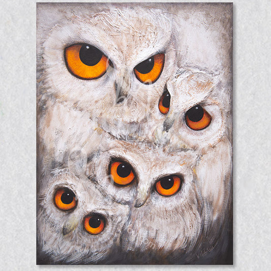 "Who" by Canadian artist Victoria MItchell is a giclee canvas print available in four sizes.