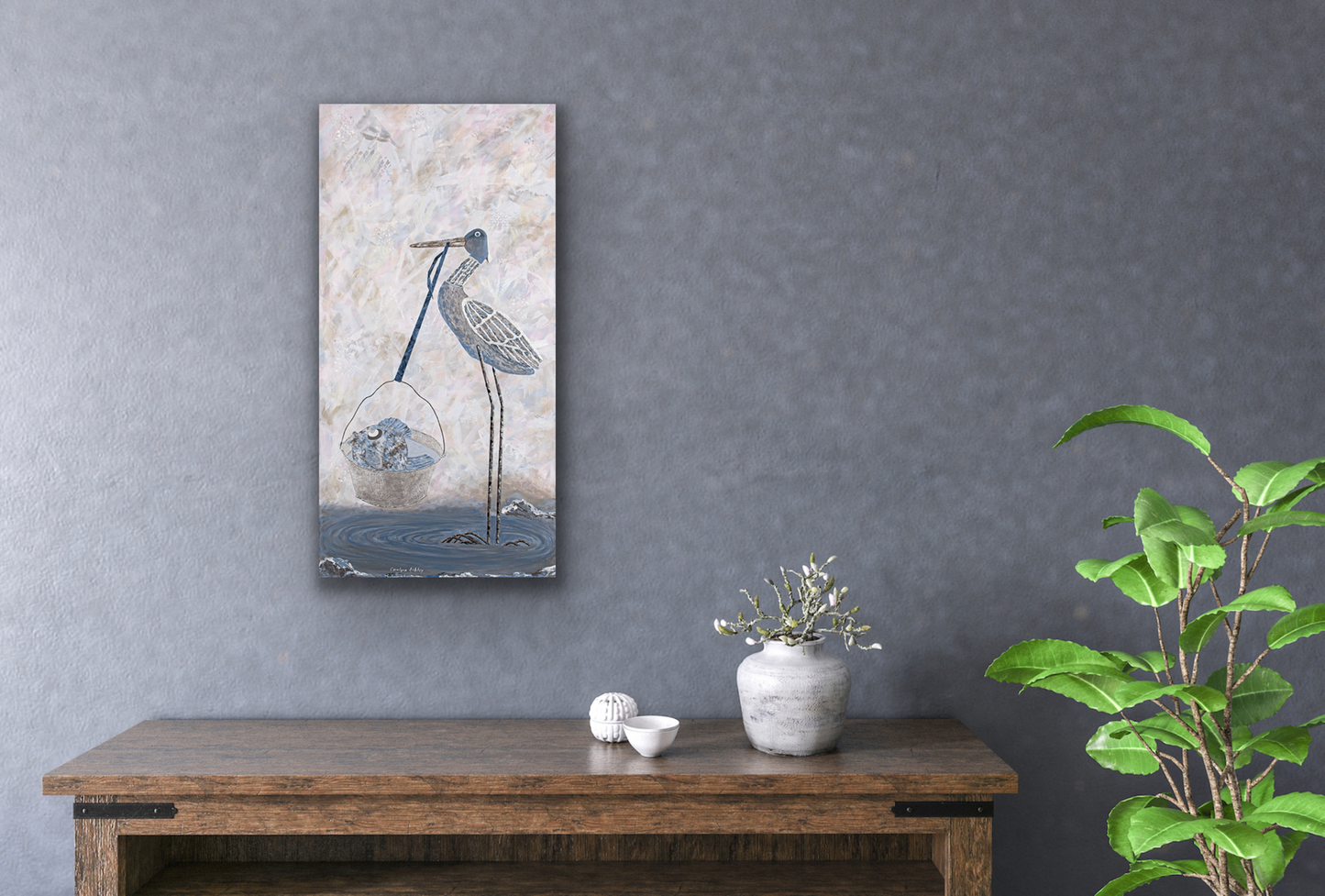 "Travelling" art work comes in two different canvas print sizes.