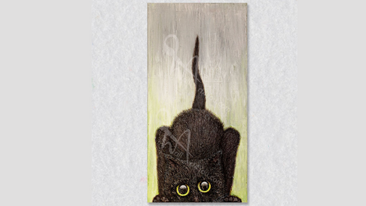 Cat in Action: 'Pounce' - Victoria Mitchell's Playful and Energetic Canvas Print