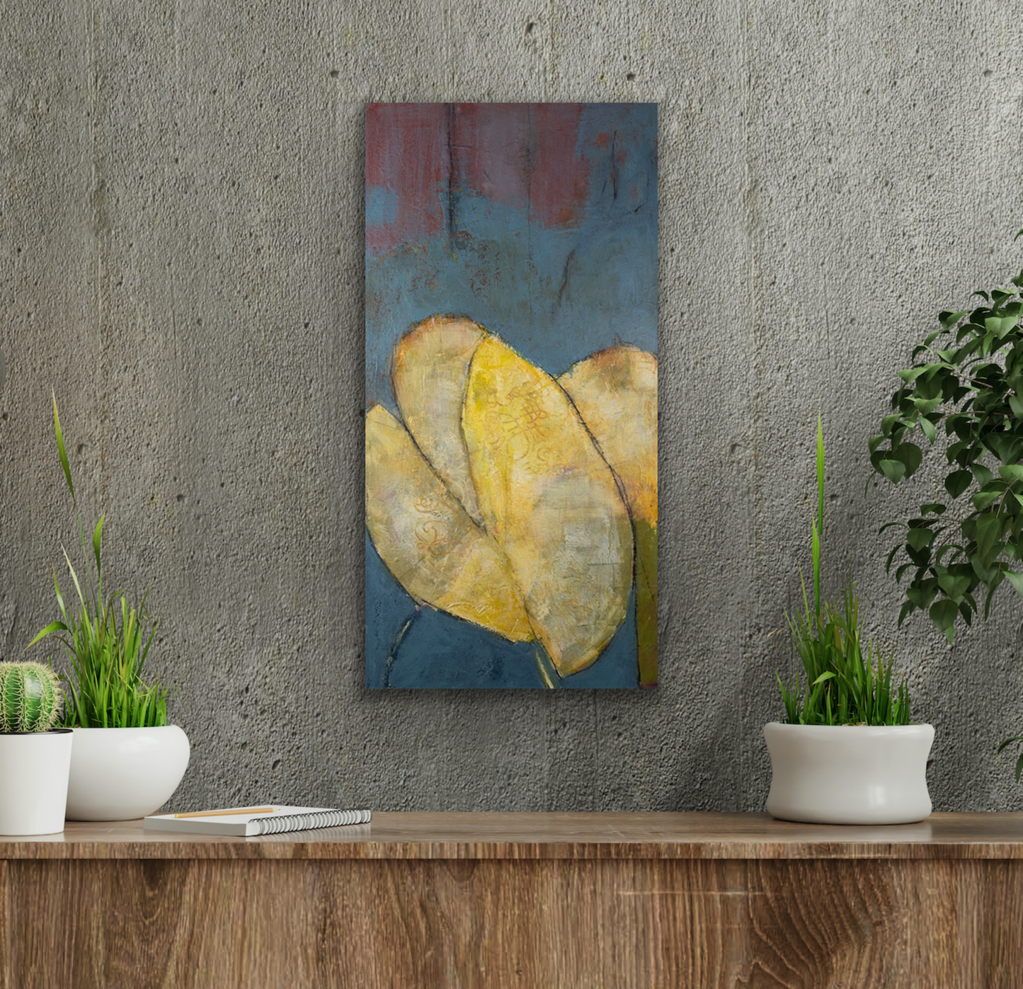 This abstract art piece comes in four sizes to fit your wall perfectly.