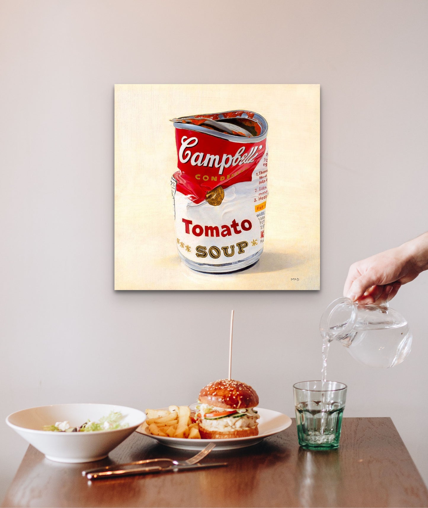 This hyperrealism wall art piece would look great in your kitchen, dining room or entrance way.  