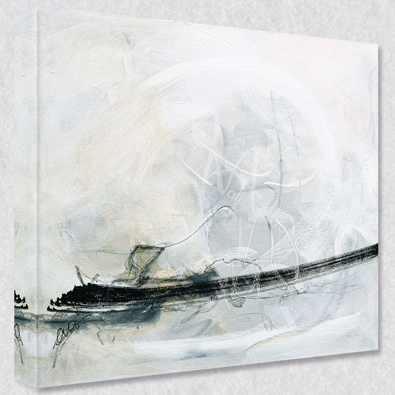 "Pauce.Calm" comes as a gallery wrapped canvas print with a rich 1.5 inch thick wood frame. We use a moisture resistant poly-cotton canvas that will not sag and high quality inks that will last over 100 years.