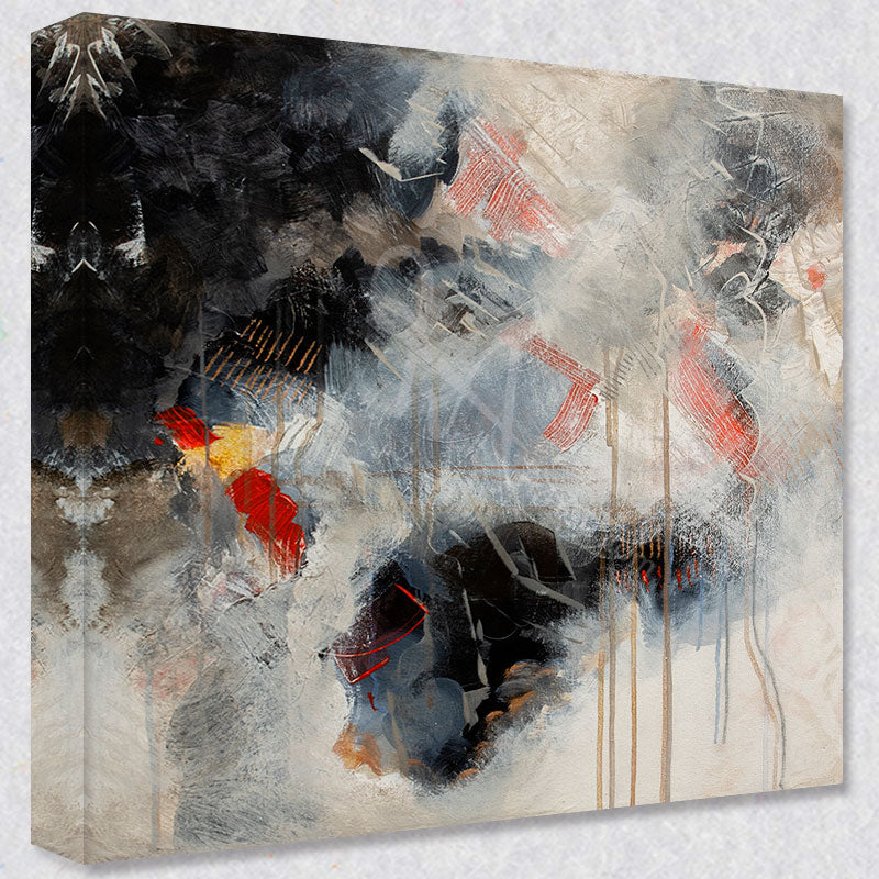 "Rebirth" comes as a gallery wrapped canvas print with a rich 1.5 inch thick wood frame. We use a moisture resistant poly-cotton canvas that will not sag and high quality inks that will last over 100 years.