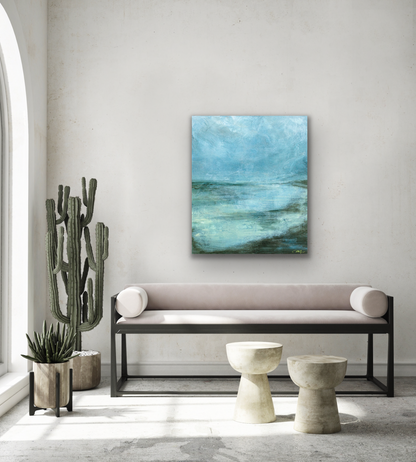 Emerald wall art print comes in three sizes to fit your wall perfectly.