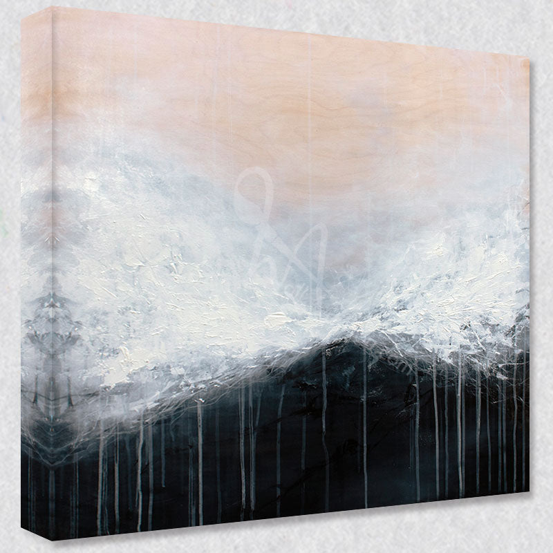 "Lightness" comes as a gallery wrapped canvas print with a rich 1.5 inch thick wood frame. We use a moisture resistant poly-cotton canvas that will not sag and high quality inks that will last over 100 years.