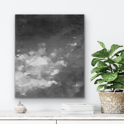 "Mono Cloud II" painting will look good in an office or professional setting.