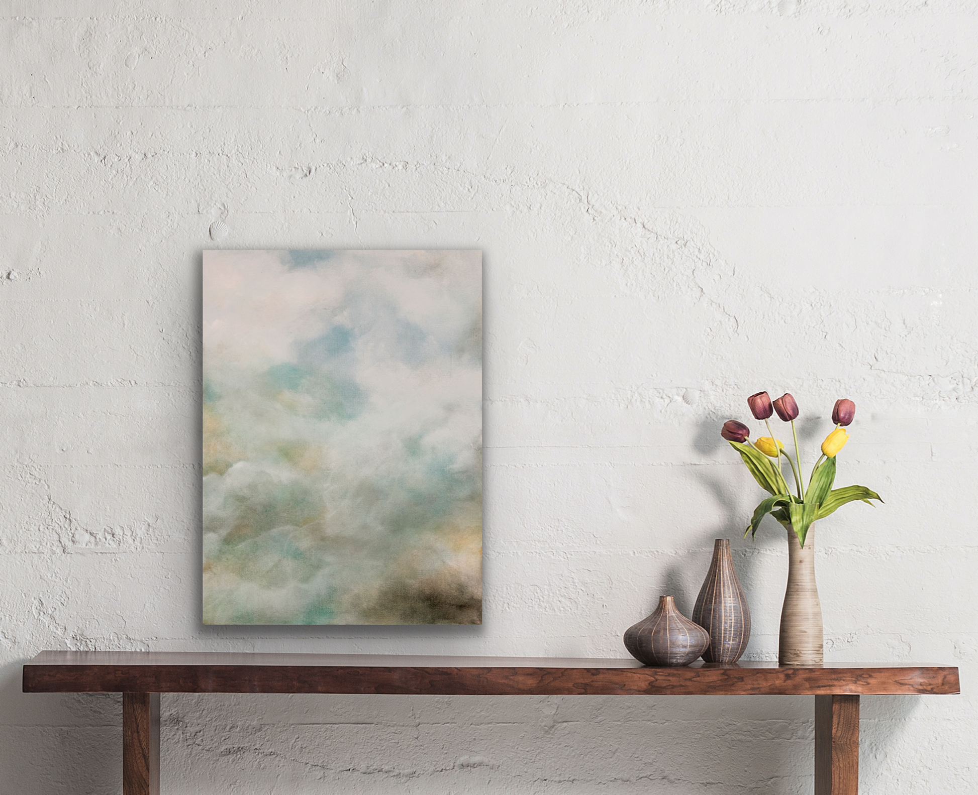 Moody Cloud original painting would look great in most rooms of your home.  