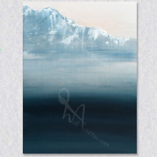 "Perfect" is an awe-inspiring abstract art piece that portrays a serene and captivating scene. The color palette consists of exquisite variations of blue and white, evoking a sense of tranquility and harmony.