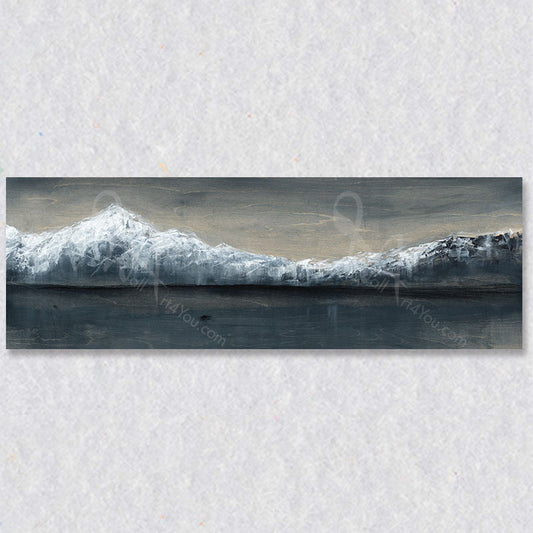 "Snowcapped Moutains" wall art was created by Colette Tan.