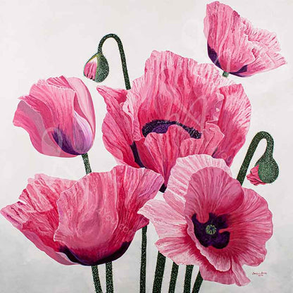 Carolynn's Adoration wall art is bright burst of pink to make a statement in your home.