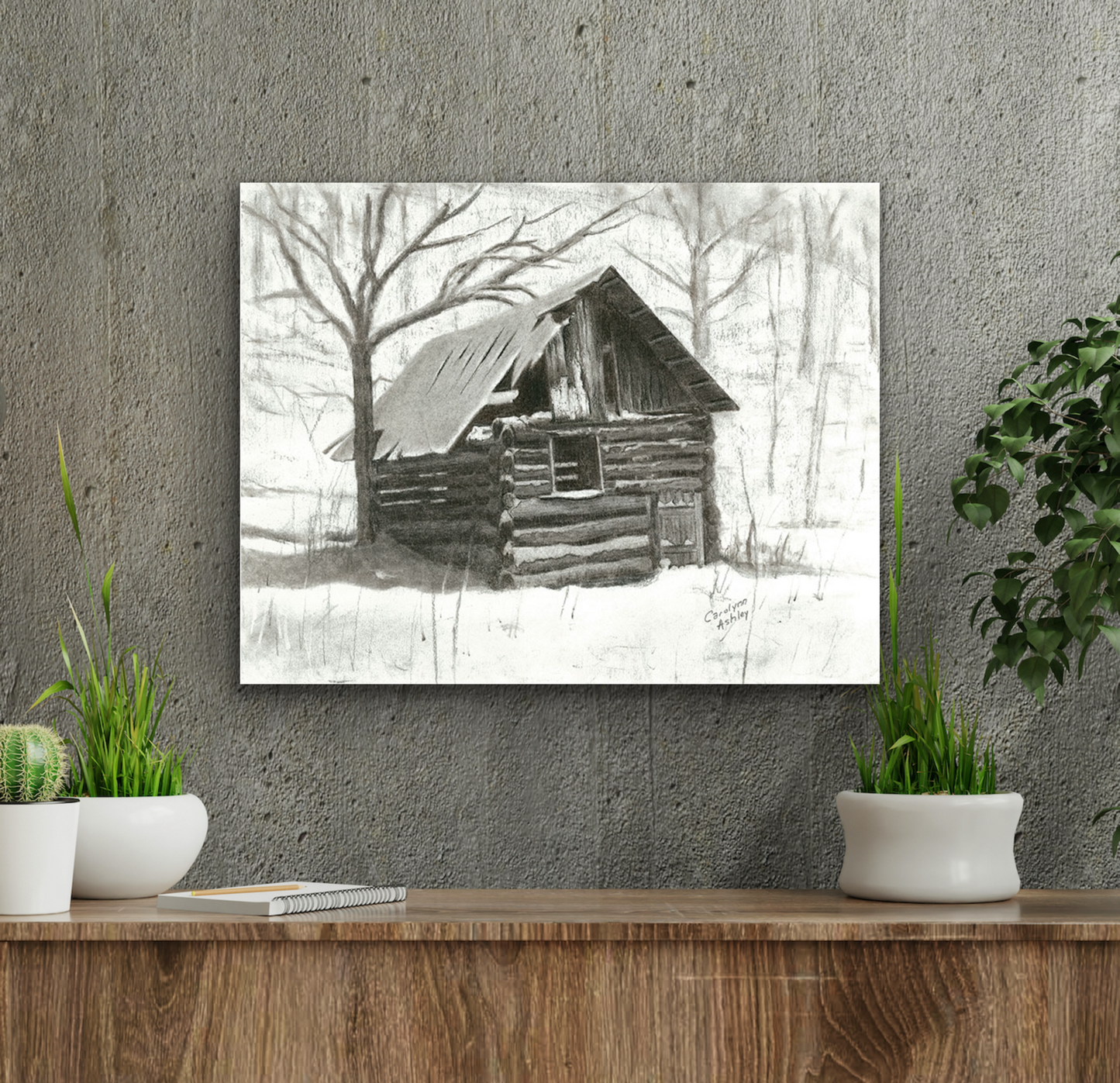 "Timeless Timber" work of art comes in three different canvas print sizes.