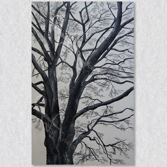 "Wisdom" original painting of an old tree in the winter was created by Carolynn Ashley.