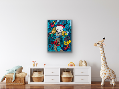 This colourful work of art comes in three canvas print sizes.