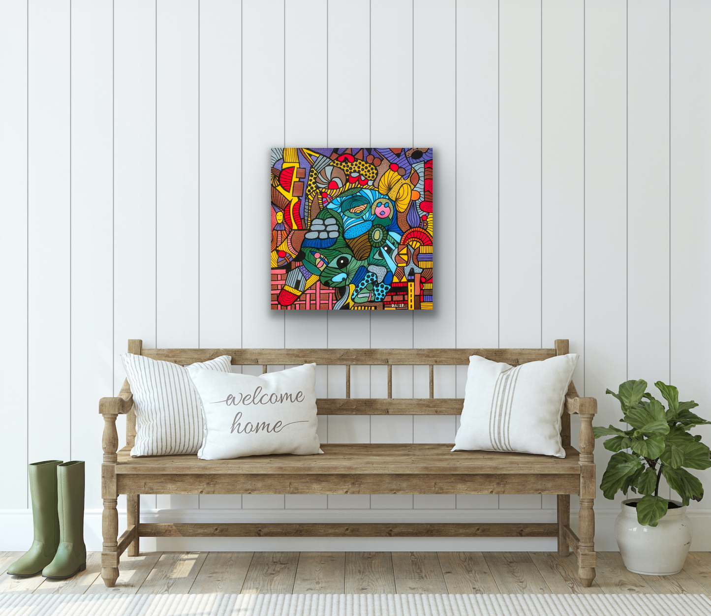 "Nagasaki Blue" by David Laird is a lively work of art that will compliment and command attention in any room you choose to place it.