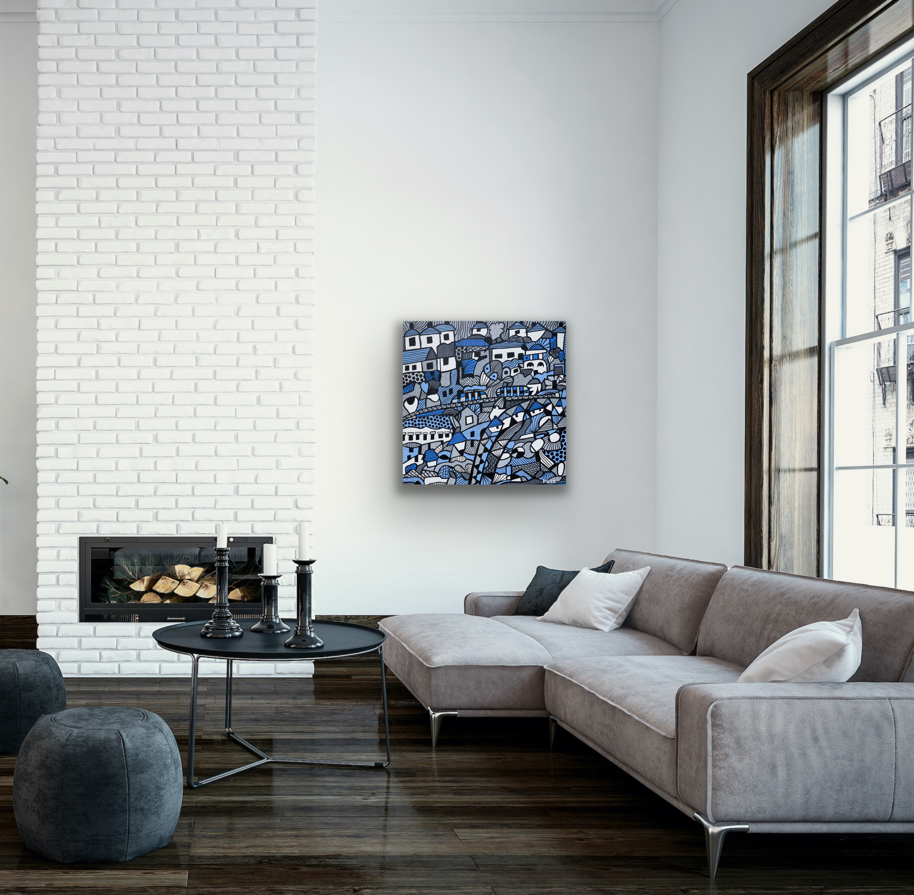 'Oh Porto" art work will look great in your living room, dining room, hallway or even a bedroom.