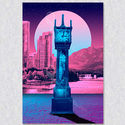 Gastown Steam Clock work of art comes in five canvas print sizes to fit your wall perfectly.