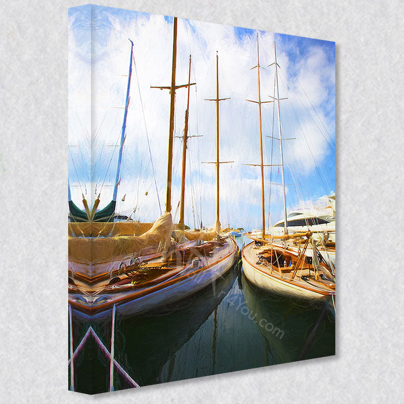 "Harbour Harmony" photograph is available as gallery wrapped canvas print and comes in four different sizes.