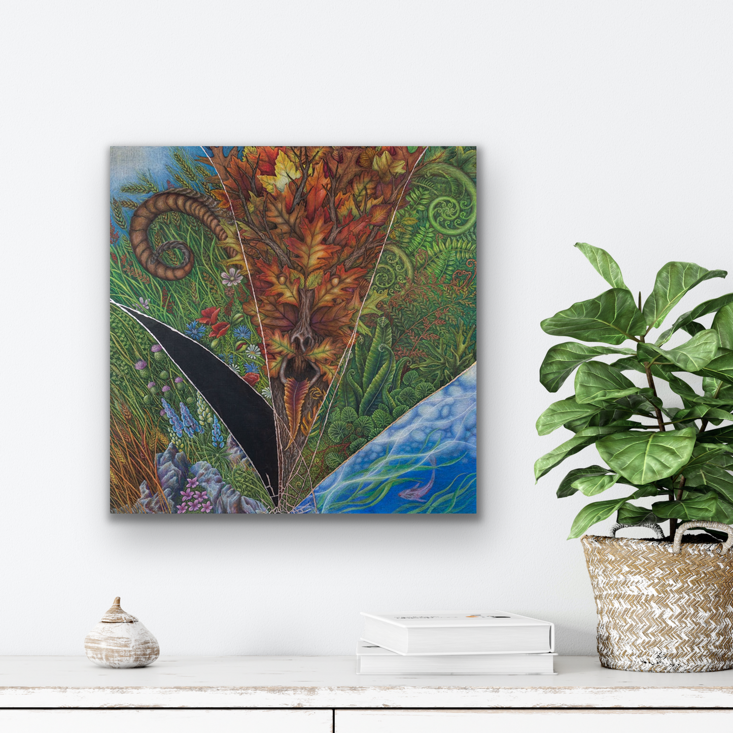 "Reclamation" art work will look great in your hallway, living room or dining room.
