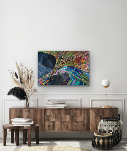 This stunning work of art comes in five different canvas print sizes.