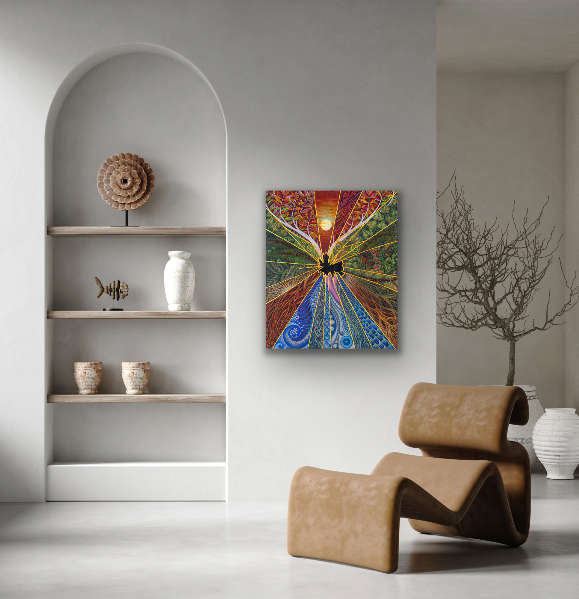 The work of art comes in three different canvas print sizes.