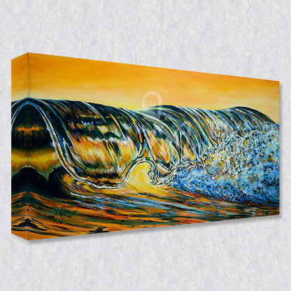 "Bigger is Better" comes as a gallery wrapped canvas print with a rich 1.5 inch thick wood frame. We use a moisture resistant poly-cotton canvas that will not sag and high quality inks that will last over 100 years.