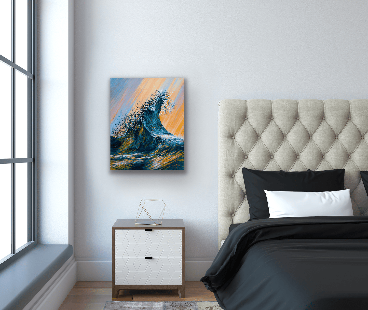 This original painting will look great in your bedroom.